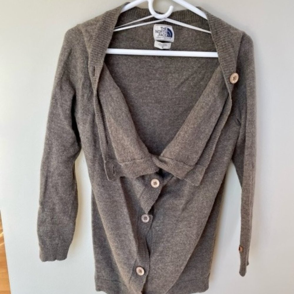 The North Face brown wool sweater